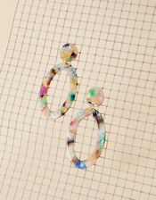 Pastel Resin Statement Drop Earrings, , large