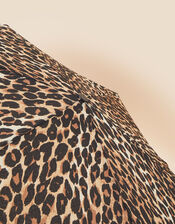 Leopard Print Umbrella in Recycled Polyester, , large