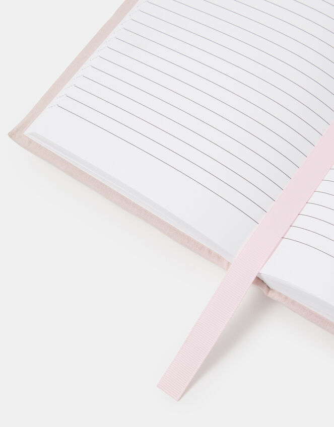 Floral Embroidered Initial Notebook, Multi (PASTEL MULTI), large