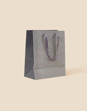 Medium Glitter Gift Bag, Silver (SILVER), large