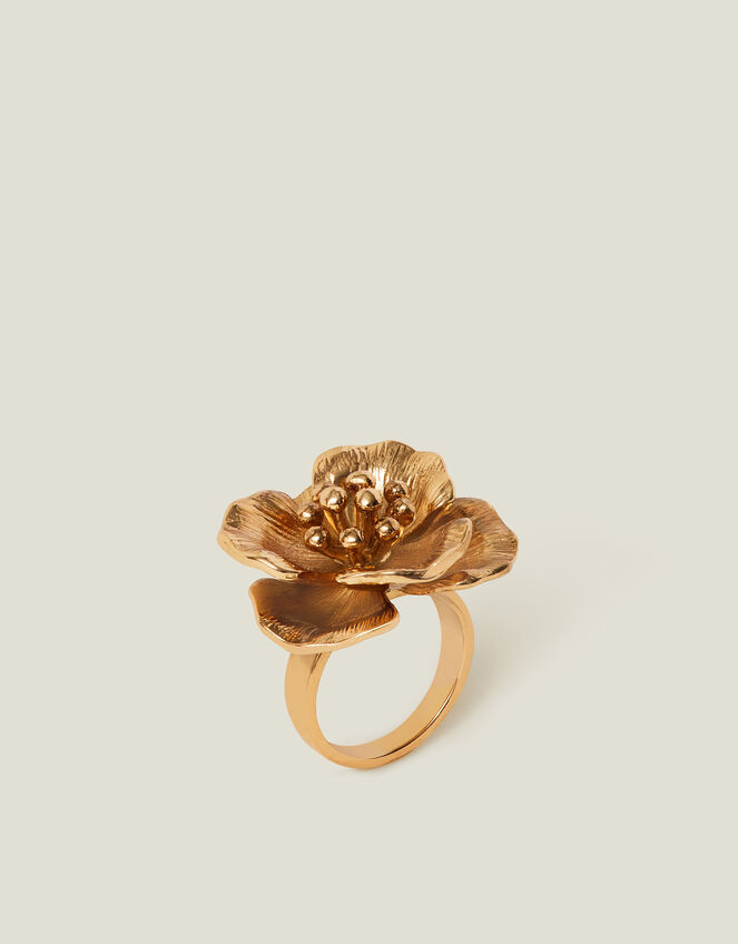 Statement Flower Ring, Gold (GOLD), large