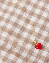 14ct Gold-Plated Murano Glass Heart Pendant Necklace, , large