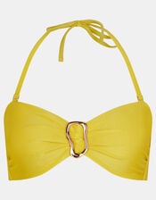 Molten Detail Bandeau Bikini Top, Green (OLIVE), large