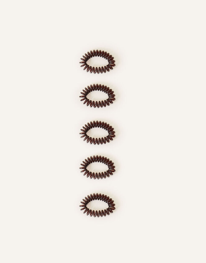 Telephone Hairband 5 Pack, Brown (BROWN), large