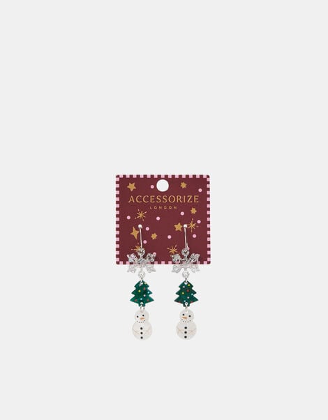 Christmas Triple Drop Earrings, , large