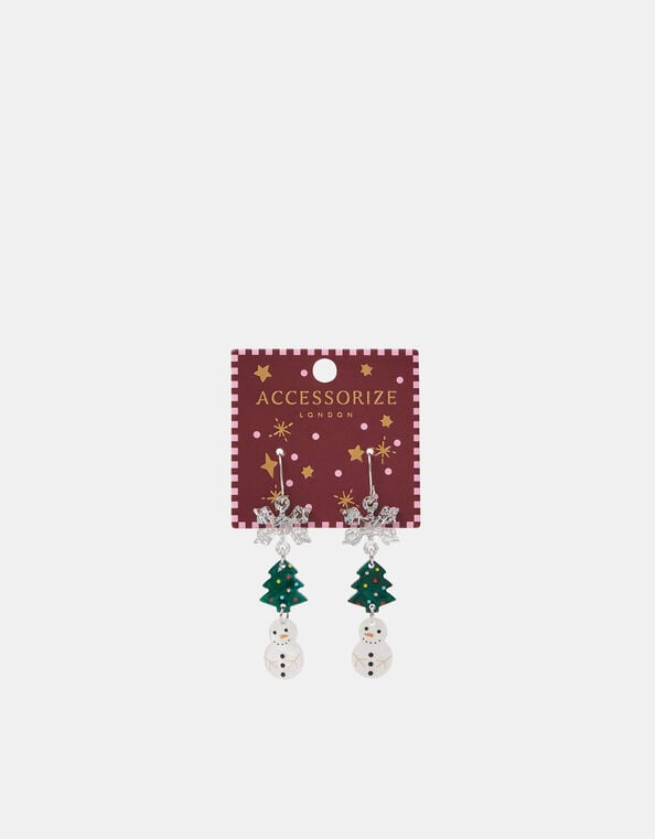 Christmas Triple Drop Earrings, , large