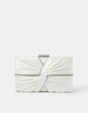 Bridal Satin Pleat Clutch Bag, , large