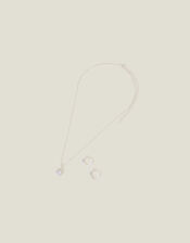 Sterling Silver-Plated Crystal Jewellery Set, , large