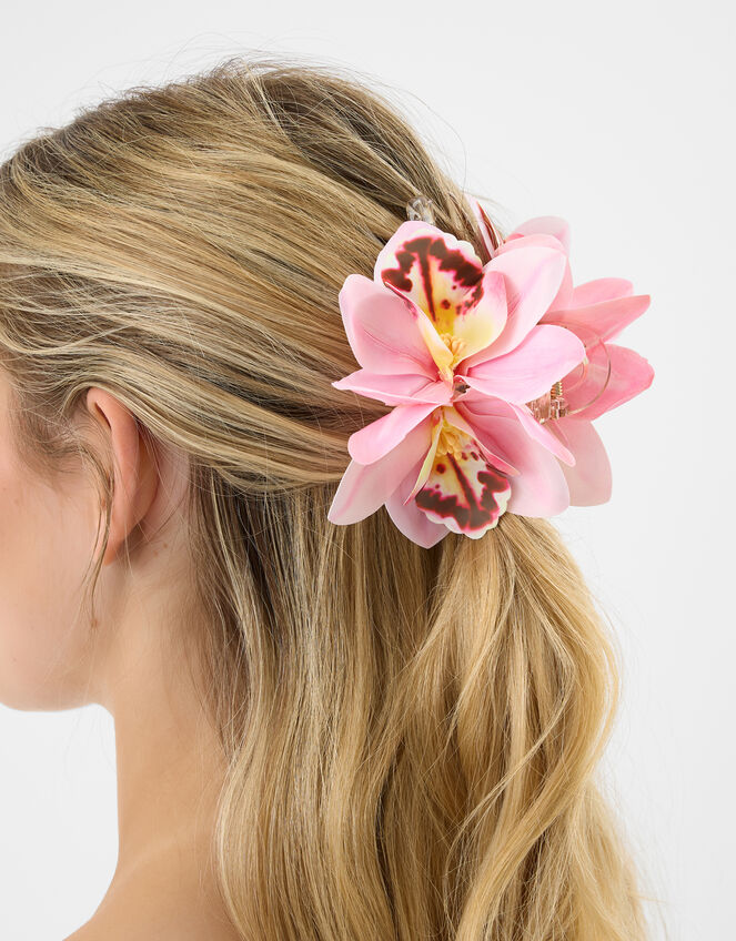 Orchid Flower Claw Clip, , large