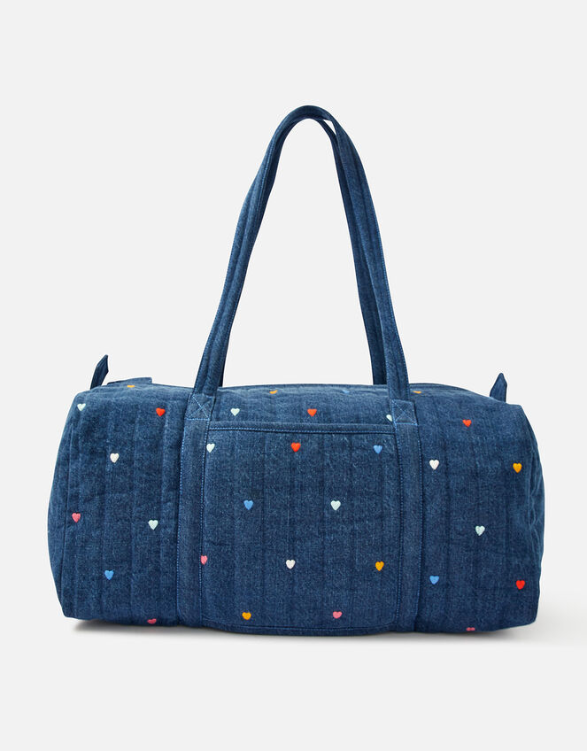 Denim Hearts Weekender Bag, , large
