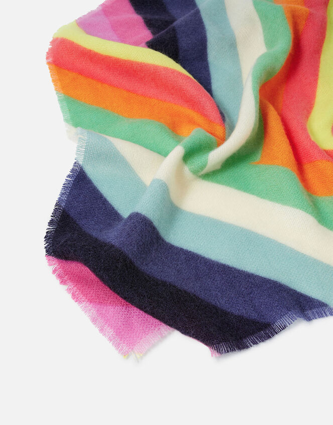 Rainbow Border Blanket Scarf, , large