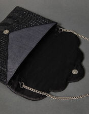 Beaded Scallop Clutch Bag, , large