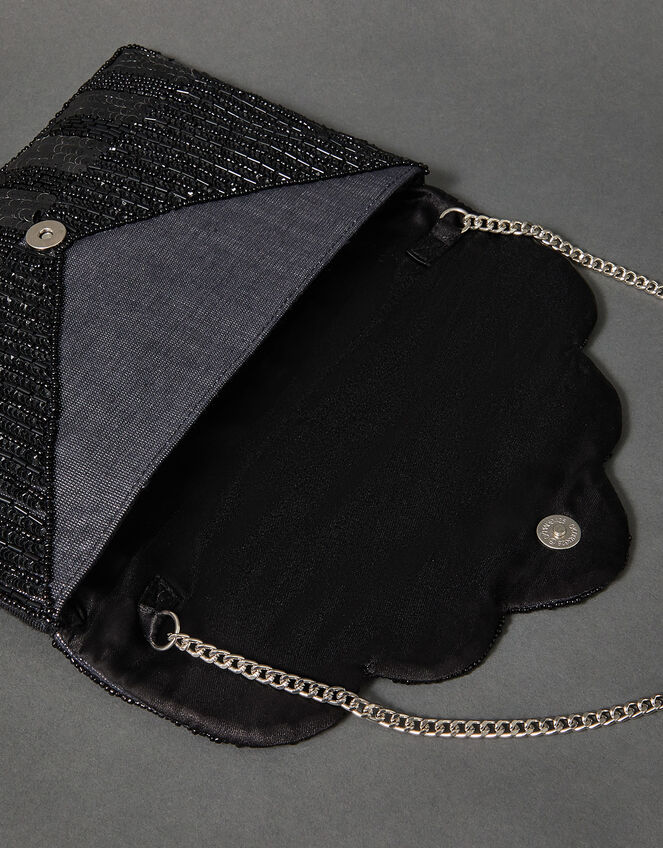 Beaded Scallop Clutch Bag, , large