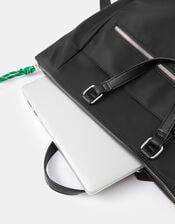Olivia Top Handle Nylon Laptop Backpack, Black (BLACK), large