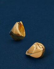 14ct Gold-Plated Chunky Huggie Hoop Earrings, , large