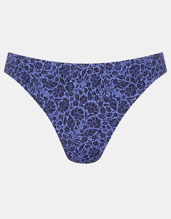 Floral Bikini Bottom, Blue (BLUE), large