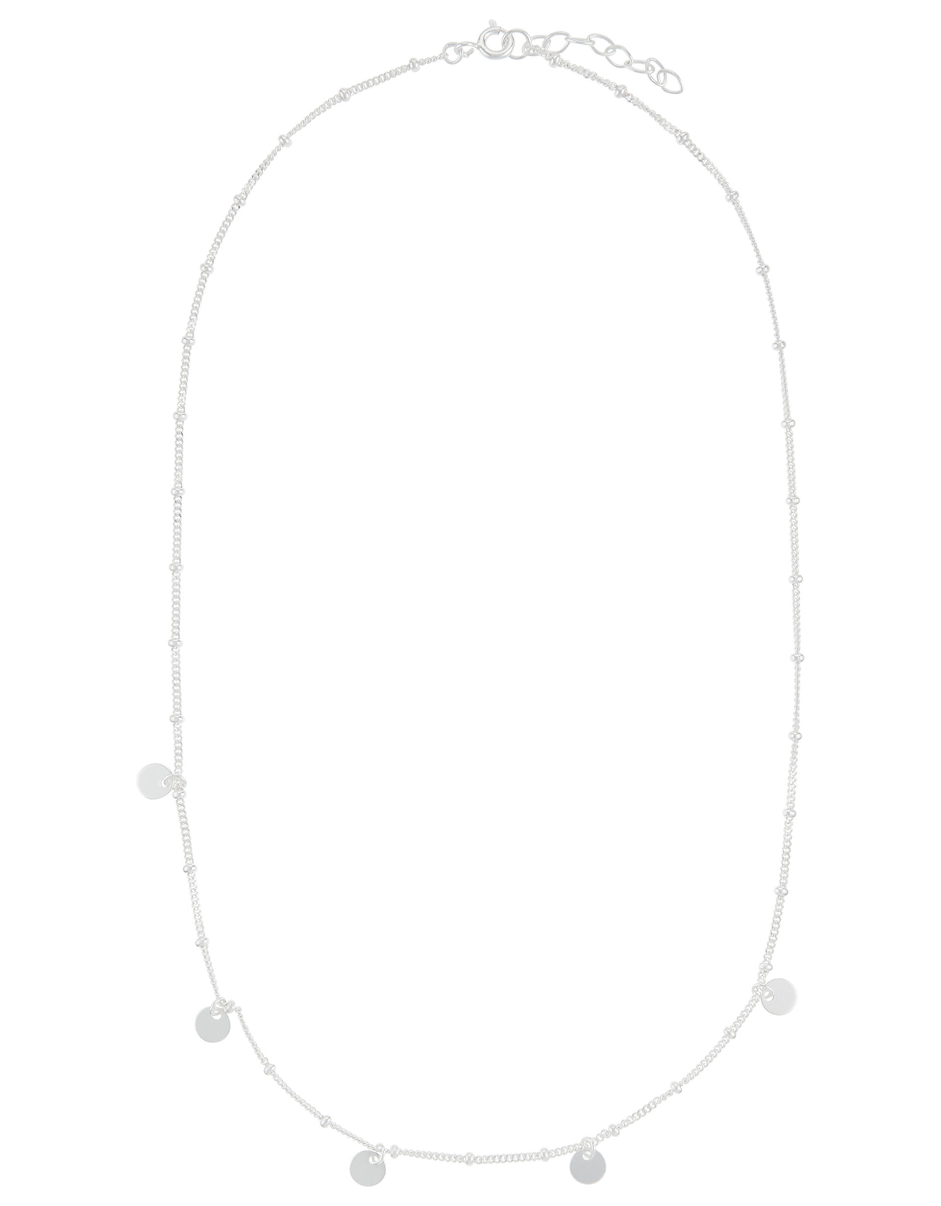 Sterling Silver Bobble Chain Necklace, , large