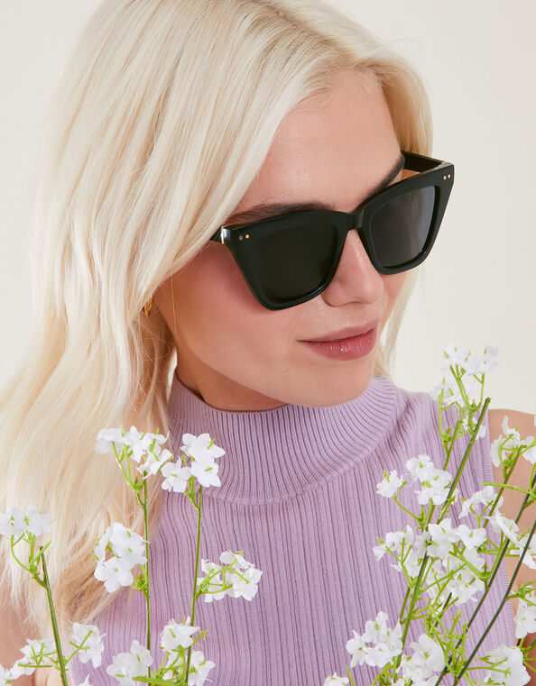 Angled Cateye Sunglasses, , large