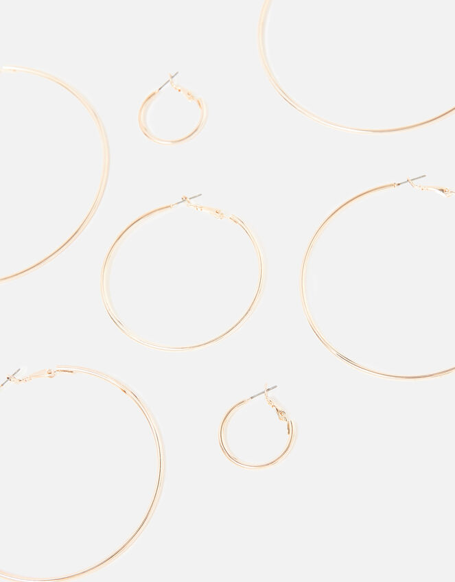Reconnected Simple Hoop 4 Pack, Gold (ROSE GOLD), large