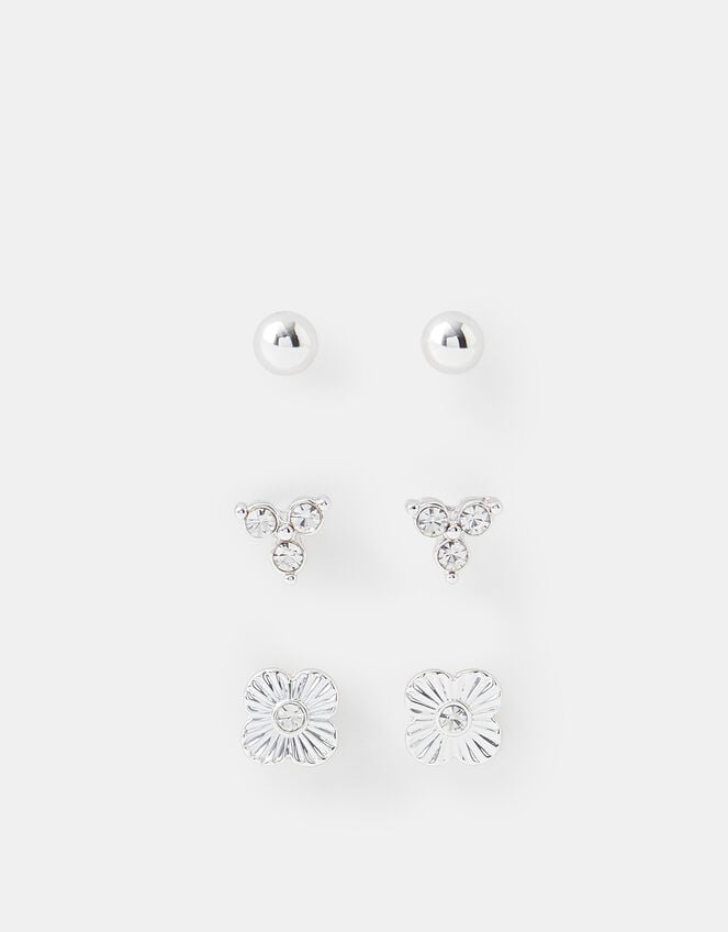 3-Pack Clove Stud Earrings, , large