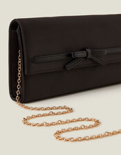 Bow Satin Clutch Bag, , large