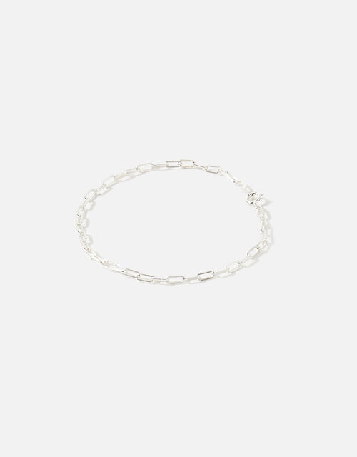 Sterling Silver Paperclip Chain Bracelet, , large