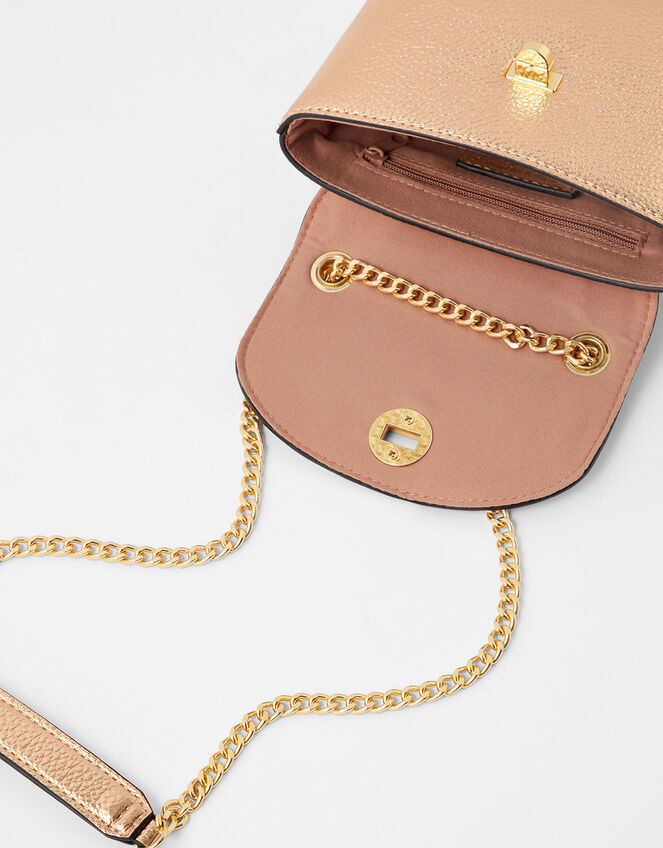 Mini Metallic Bag, Gold (ROSE GOLD), large