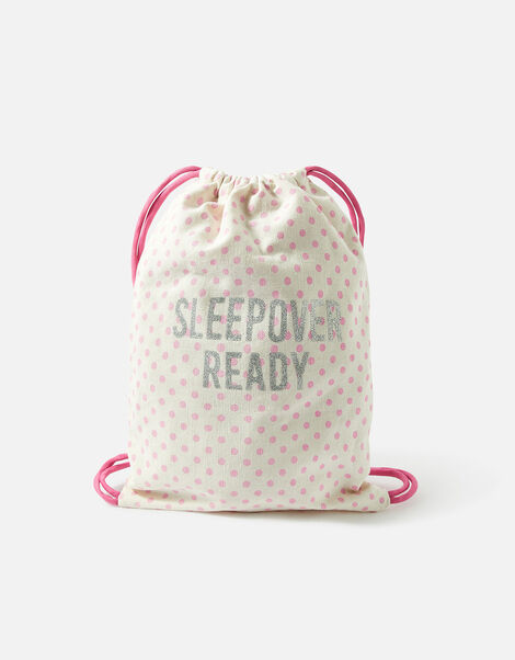 Girls Sleepover Ready Drawstring Bag, , large