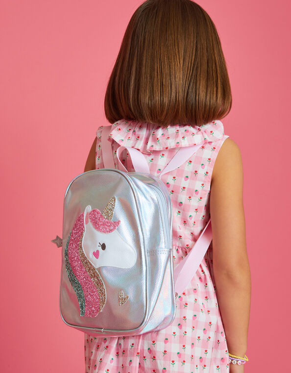 Girls Unicorn Glitter Backpack, , large