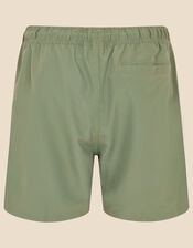 Mens Tie Waist Swimming Shorts, Green (KHAKI), large