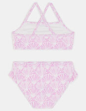 Girls Shell Print Bikini Set, Purple (LILAC), large