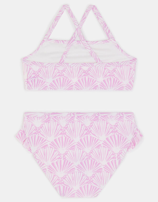 Girls Shell Print Bikini Set, Purple (LILAC), large