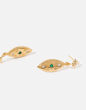 Gold-Plated Vintage Drop Earrings, , large