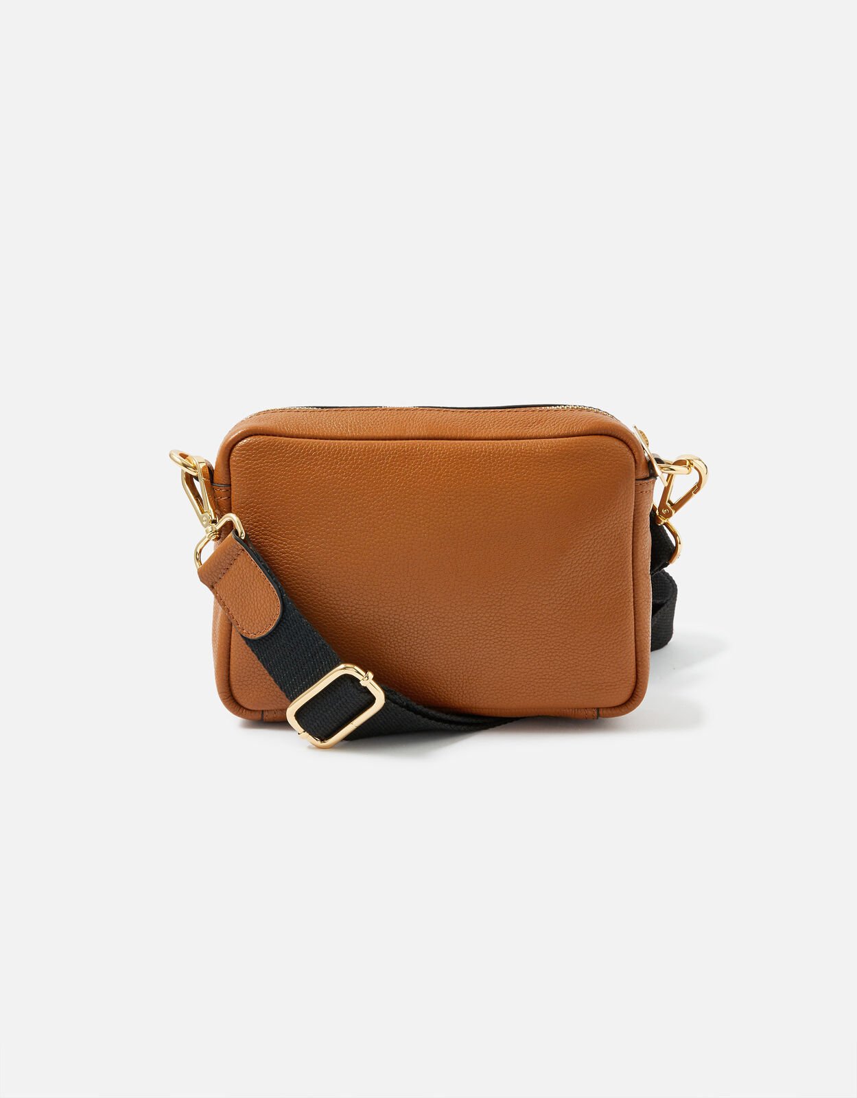 Leather Cross Body Camera Bag Tan