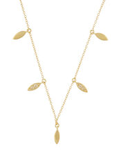 Gold-Plated Olive Leaf Necklace, , large