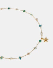 14ct Gold-Plated Semi Precious Pendant Necklace, , large