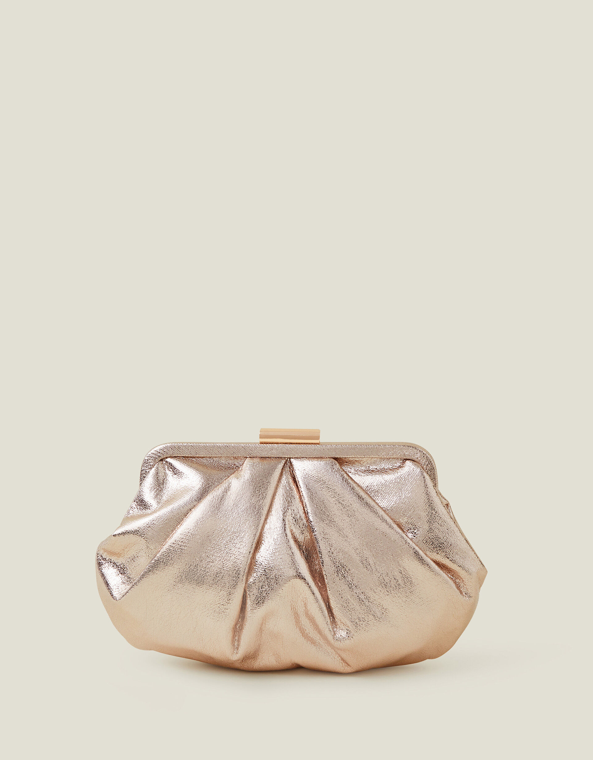 Metallic Pleated Bridal Party Box Clutch main image 1
