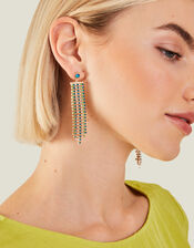Pearl and Crystal Waterfall Earrings, , large