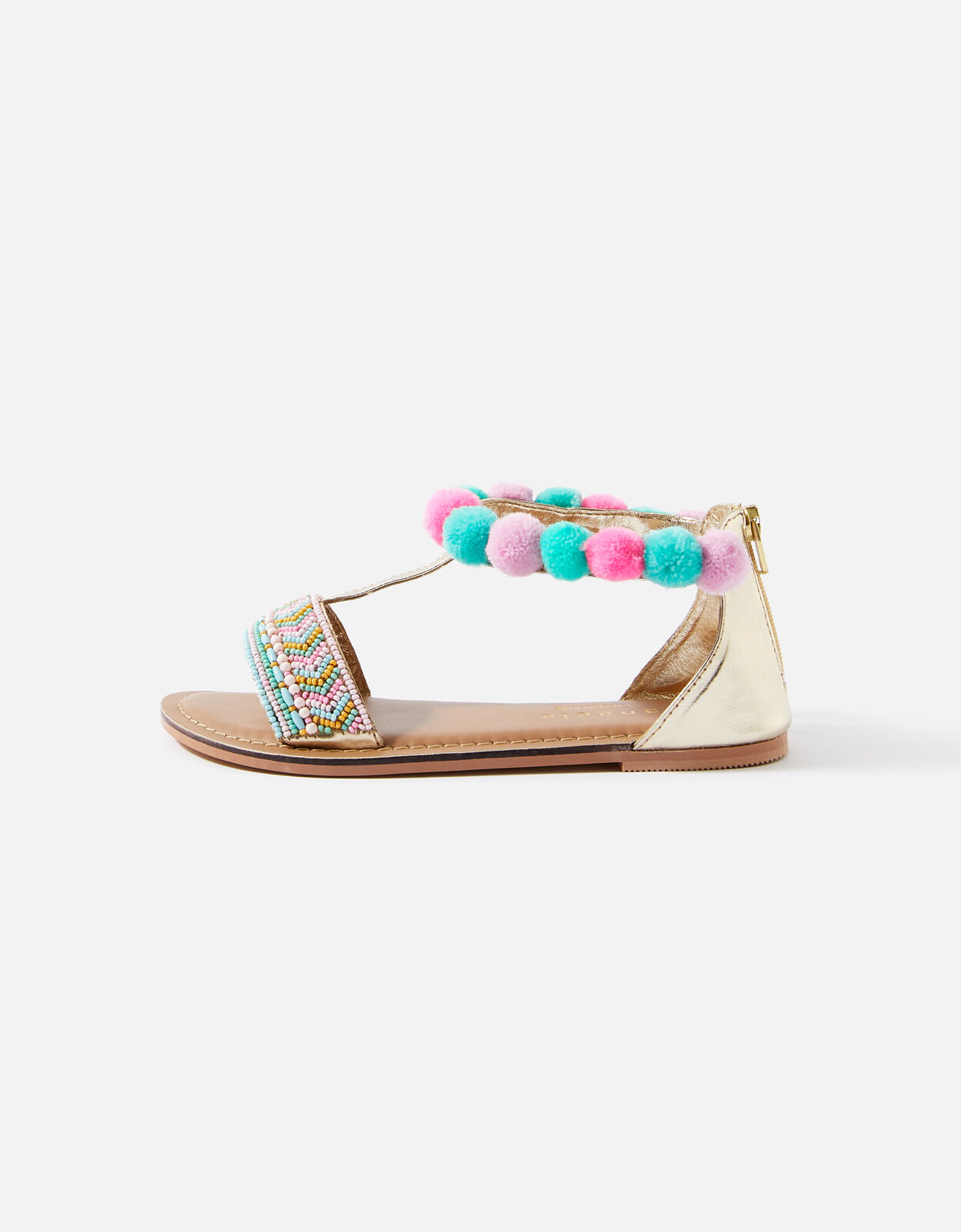 Girls pom pom discount sandals