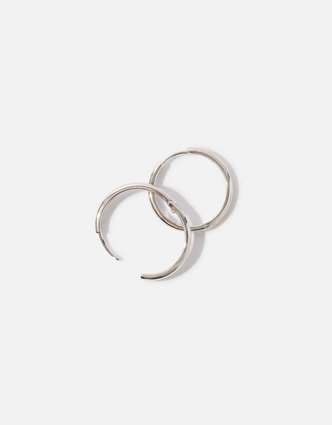 Platinum-Plated Chunky Hoop Earrings, , large