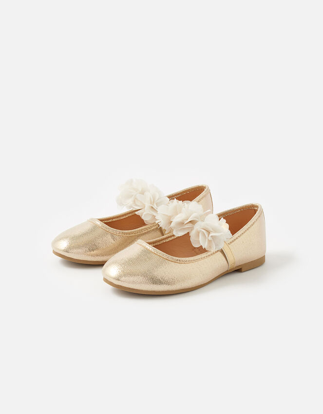 Corsage Ballerina Flats , Gold (GOLD), large