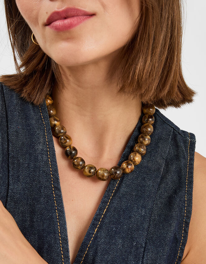 Orb Resin Bead Necklace, , large