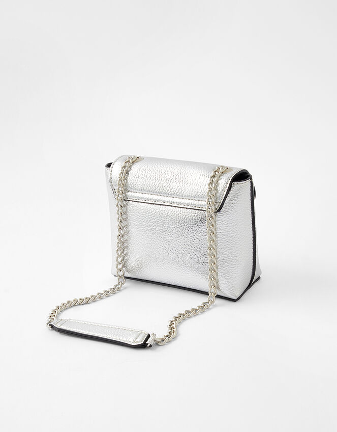 Mini Metallic Bag, Silver (SILVER), large