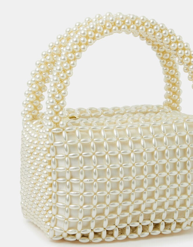 Bridal Cloud Pearl Beaded Mini Bag, , large