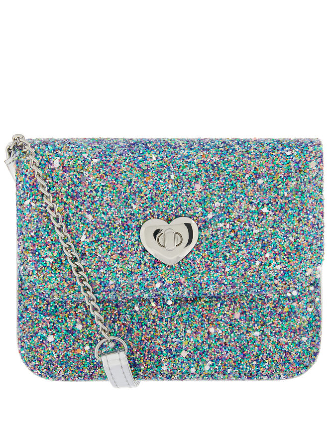 Coloured Glitter Cross-Body Bag, , large