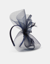 Mini Crin Fascinator, Blue (NAVY), large