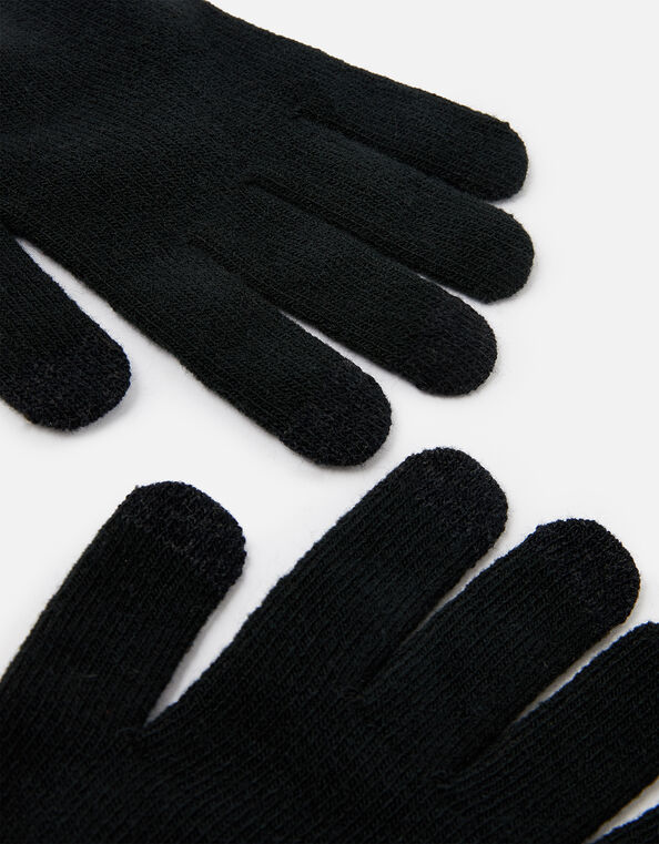 Super-Stretchy Touchscreen Gloves Black, Black (BLACK), large