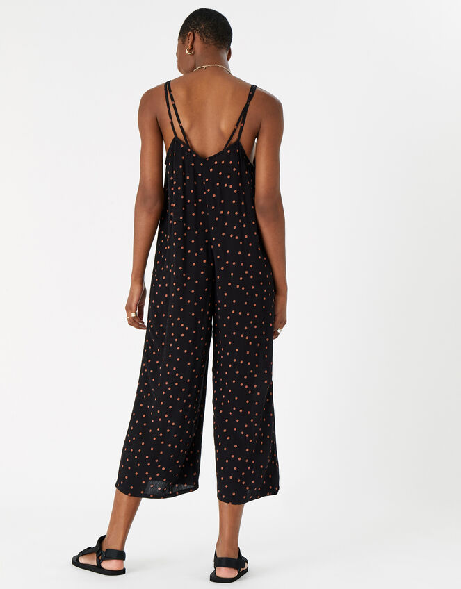 Spot Strappy Romper, Black (BLACK), large
