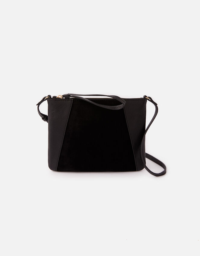 Sophie Leather Cross Body, Black (BLACK), large