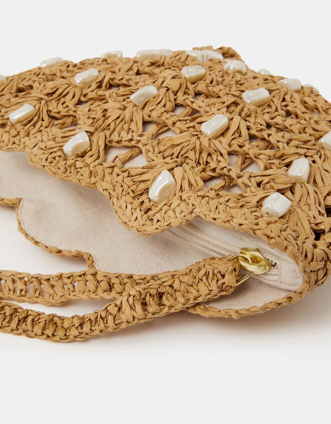 Pearl Shell Wristlet Bag, , large